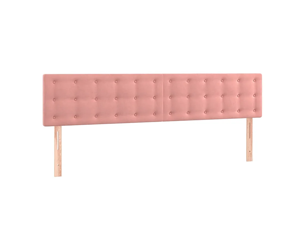 Sommier à lattes de lit et matelas LED rose 120x190 cm velours