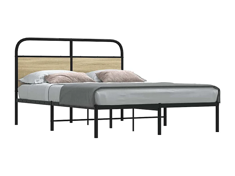 Bettgestell ohne Matratze 120x190 cm Sonoma-Eiche Holzwerkstoff