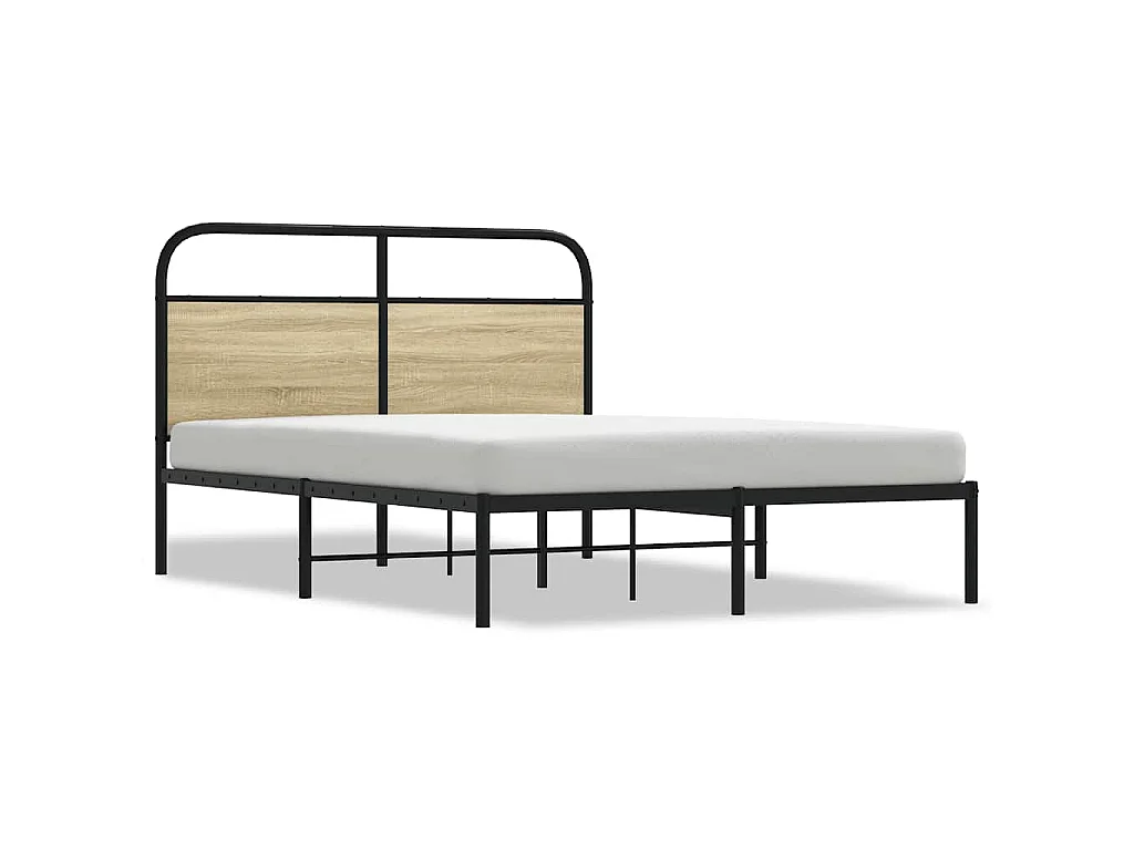 Cadre de lit sans matelas 120x190 cm cm chêne sonoma