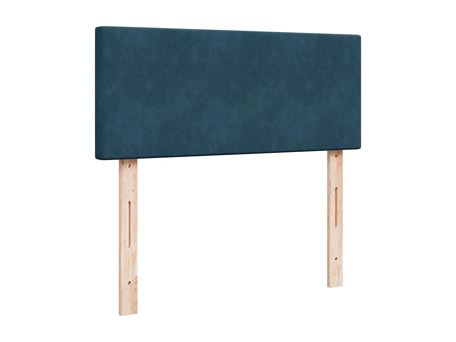 Sommier à lattes de lit et matelas bleu 120x190 cm velours