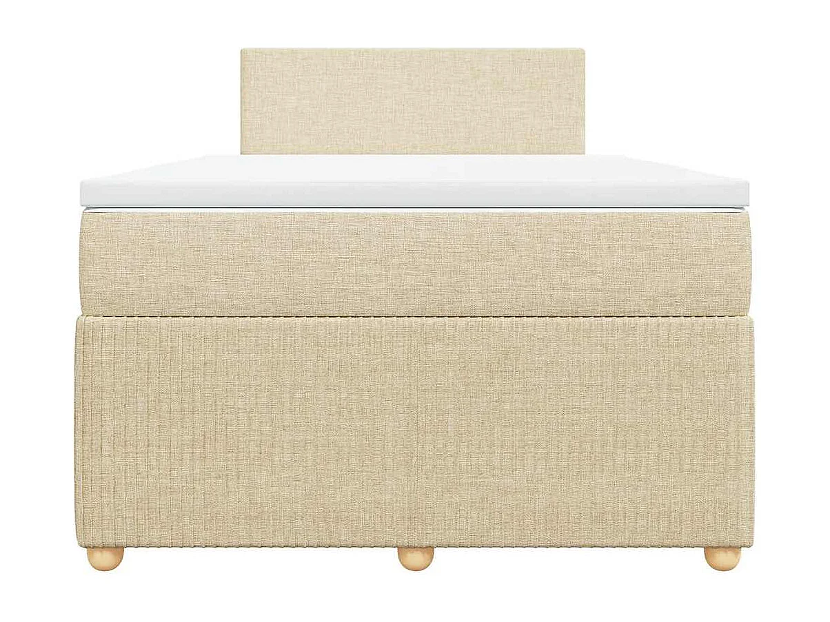 Boxspringbett mit Matratze Creme 120x200 cm Stoff