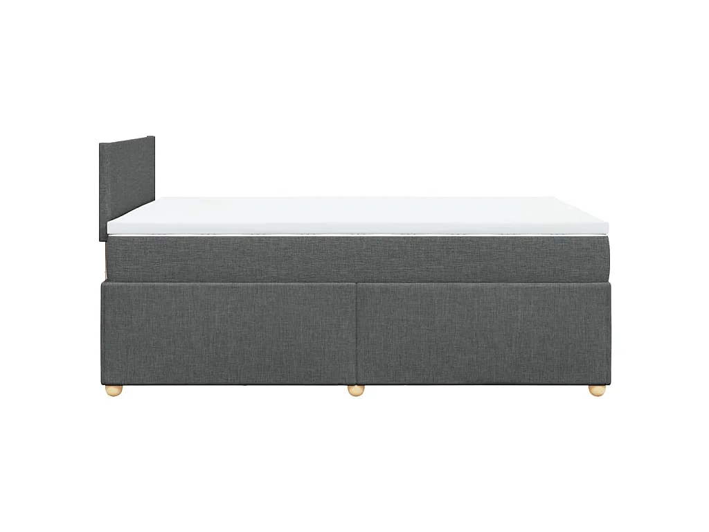 Boxspringbett mit Matratze Dunkelgrau 120x190 cm Stoff