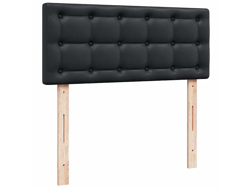 Cadre de lit ottoman avec matelas noir 120x200 cm similicuir