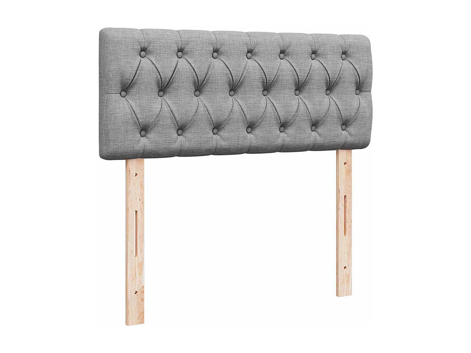 Pouf Letto con Materasso Grigio Chiaro 120x200 cm in Tessuto