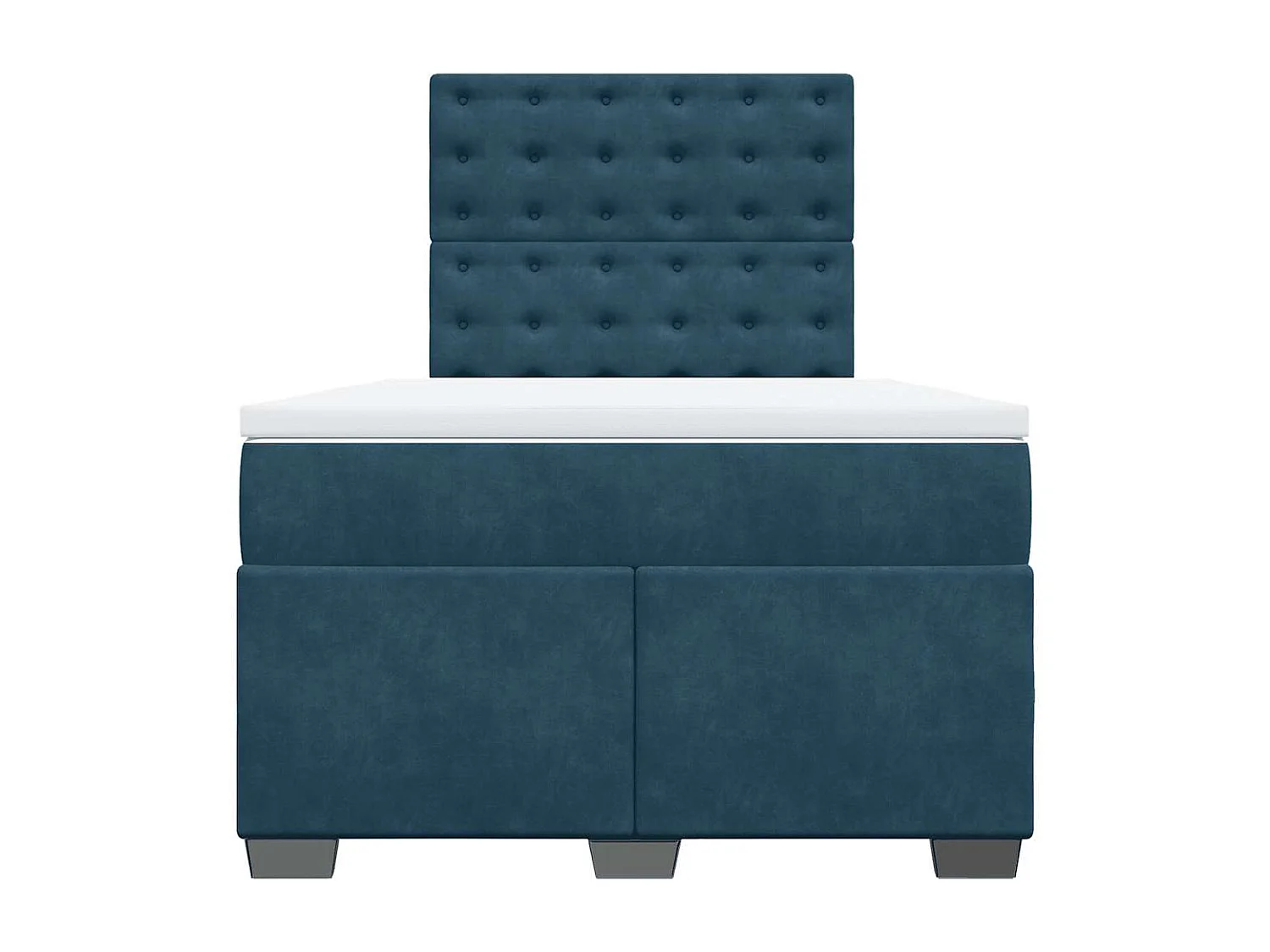 Giroletto a Molle con Materasso Blu 120x190 cm in Velluto