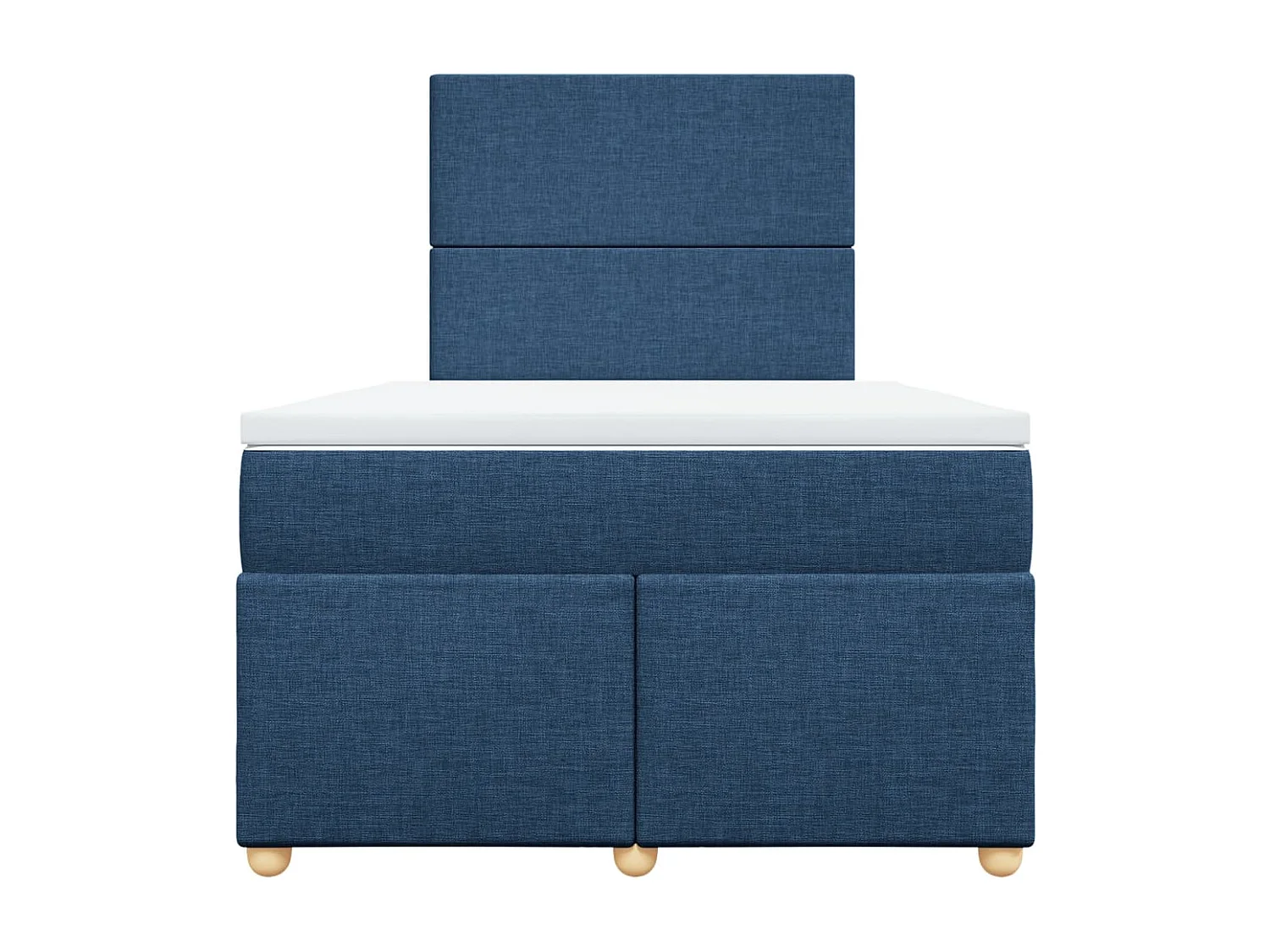 Boxspring met matras stof blauw 120x200 cm
