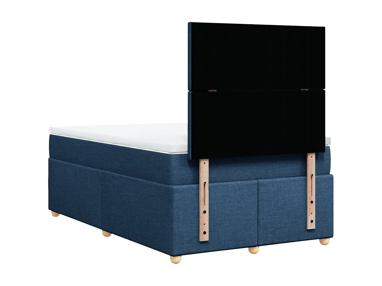 Boxspring met matras stof blauw 120x200 cm