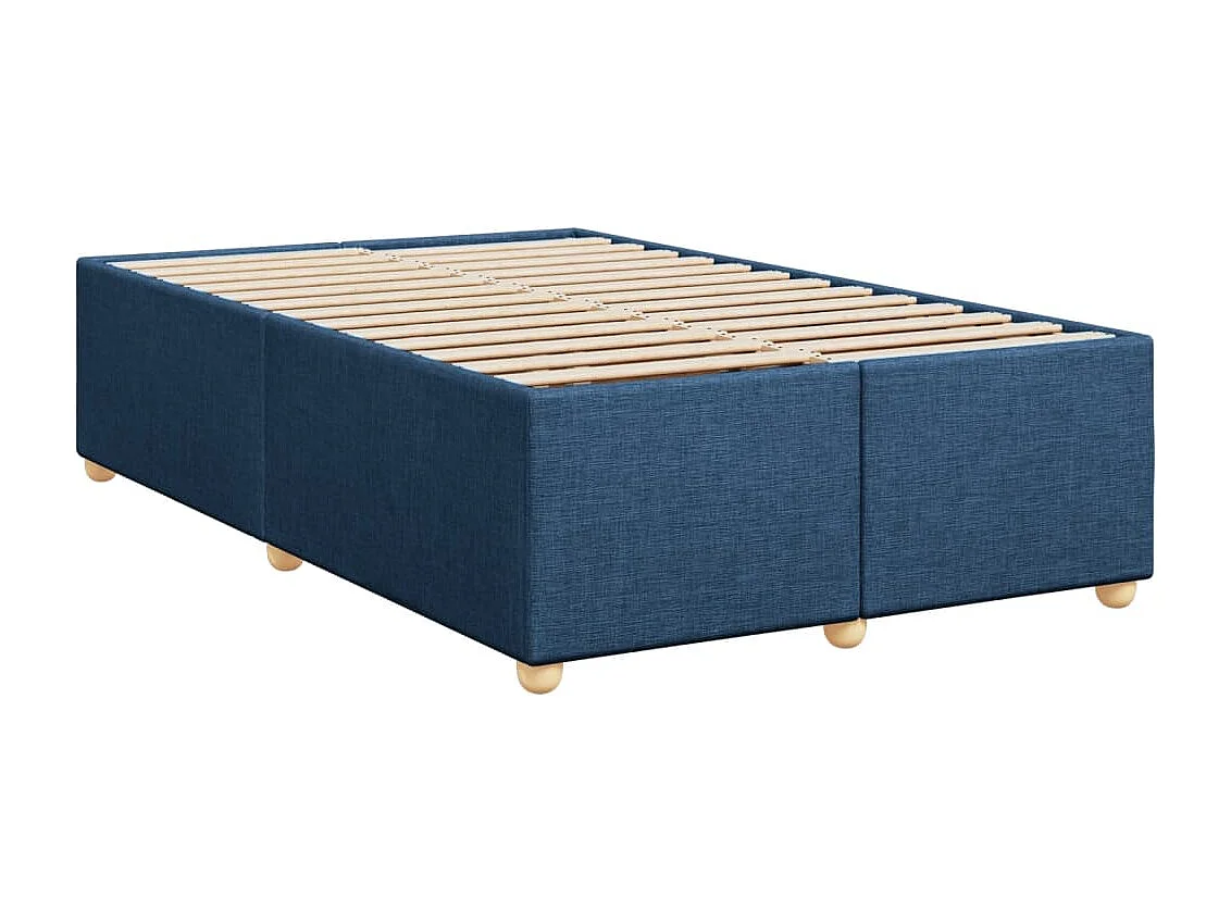Boxspring met matras stof blauw 120x200 cm