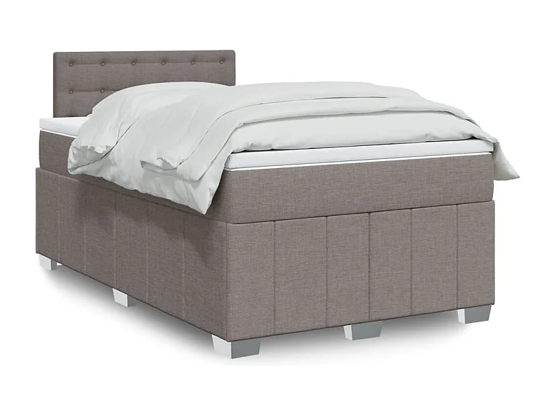 Boxspringbett mit Matratze Taupe 120x190 cm Stoff