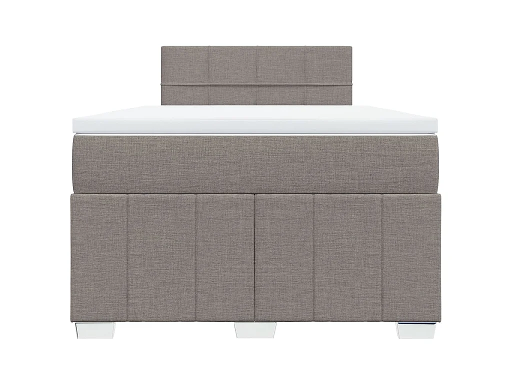 Boxspring met matras stof taupe 120x200 cm