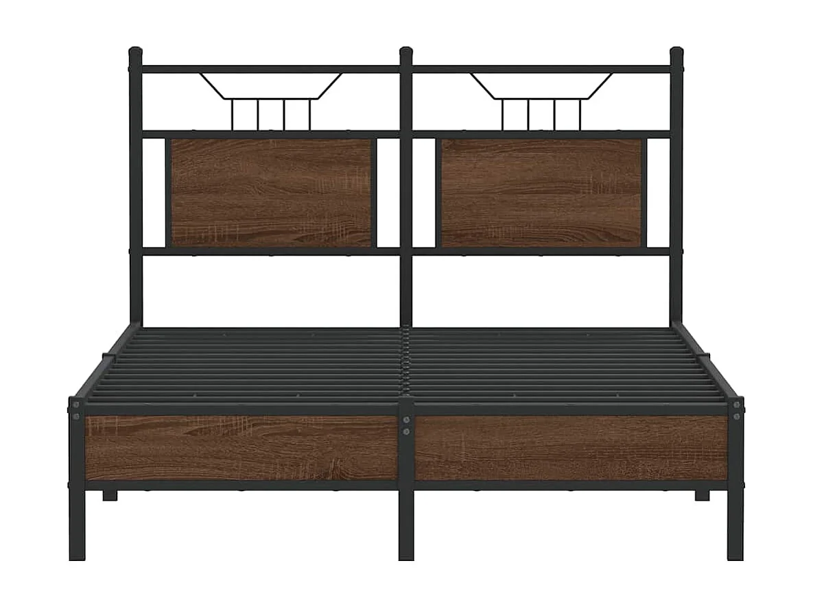 Bedframe zonder matras bewerkt hout bruin eikenkleur 120x190 cm