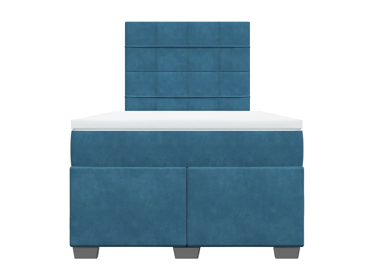 Boxspring met matras fluweel blauw 120x190 cm
