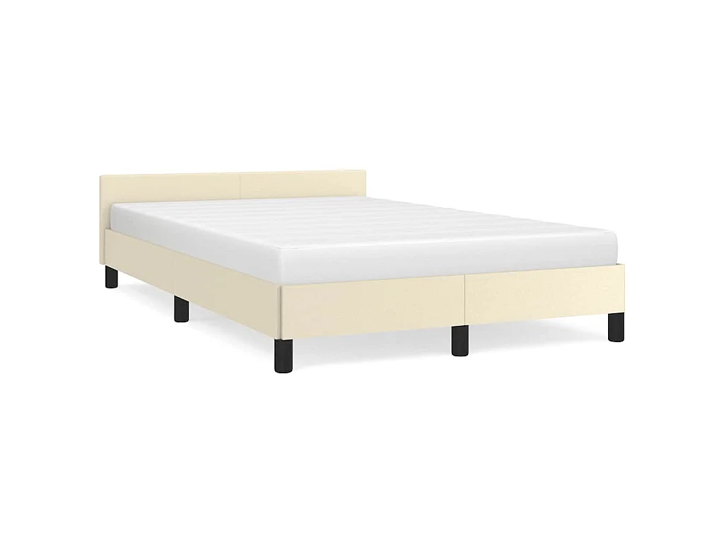 Cadre de lit sans matelas crème 120x190 cm similicuir