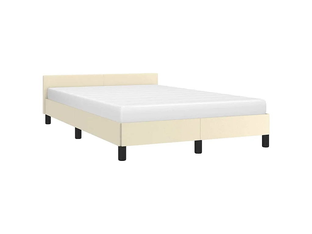 Cadre de lit sans matelas crème 120x190 cm similicuir