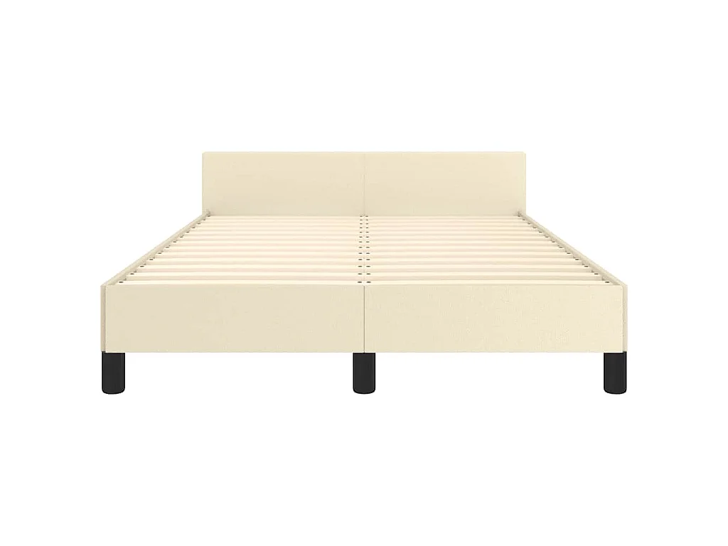 Cadre de lit sans matelas crème 120x190 cm similicuir