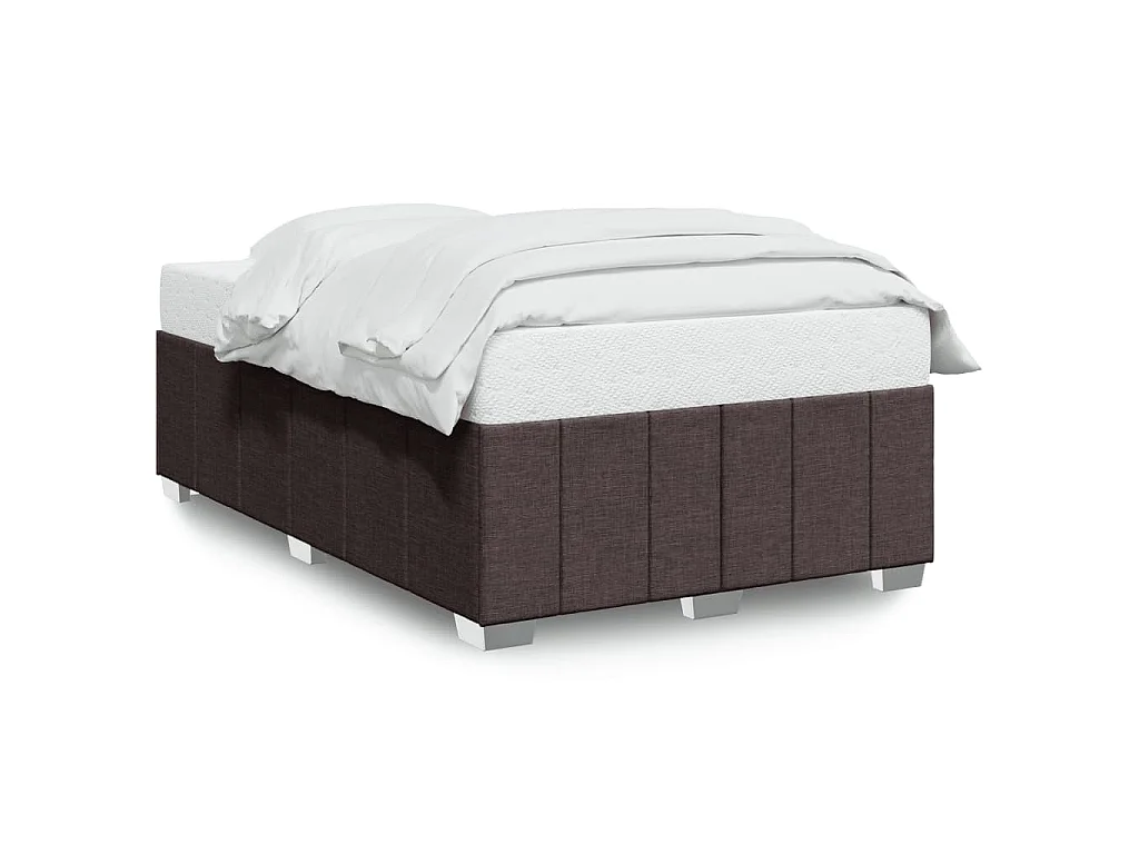 Bedframe zonder matras 120x190 cm stof donkerbruin