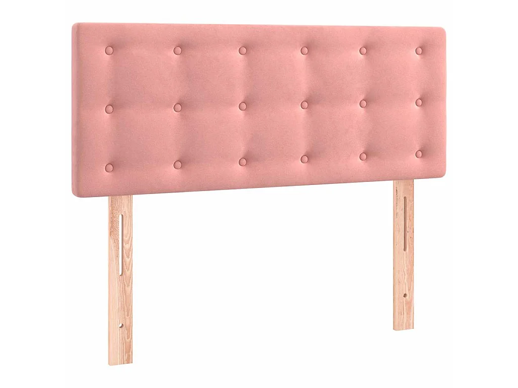 Boxspring met matras en LED fluweel roze 120x190 cm