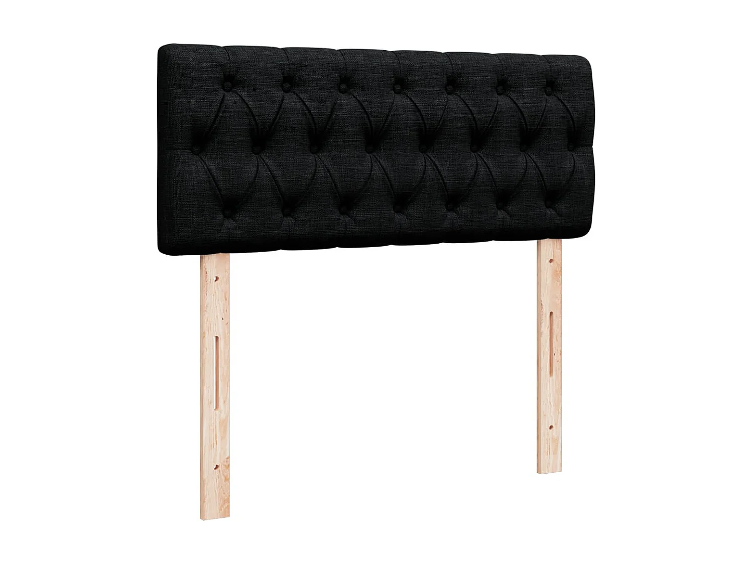 Cama box spring con colchón tela negro 120x200 cm