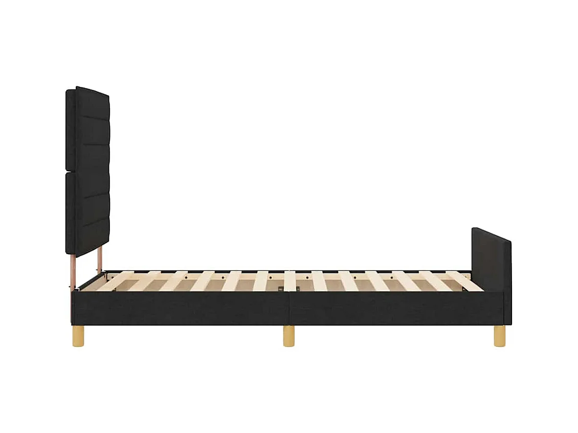 Bedframe met hoofdeinde Zwart 100 x 200 cm Stof
