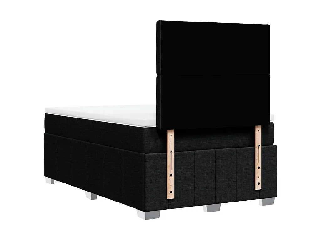 Boxspringbett mit Matratze Schwarz 120x190 cm Stoff