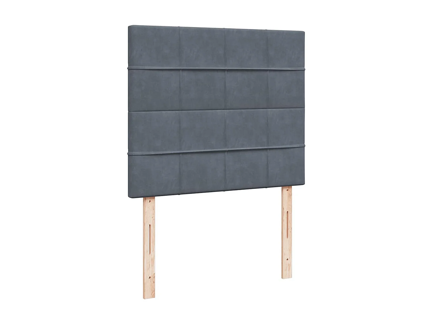 Cama box spring con colchón terciopelo gris oscuro 120x190 cm