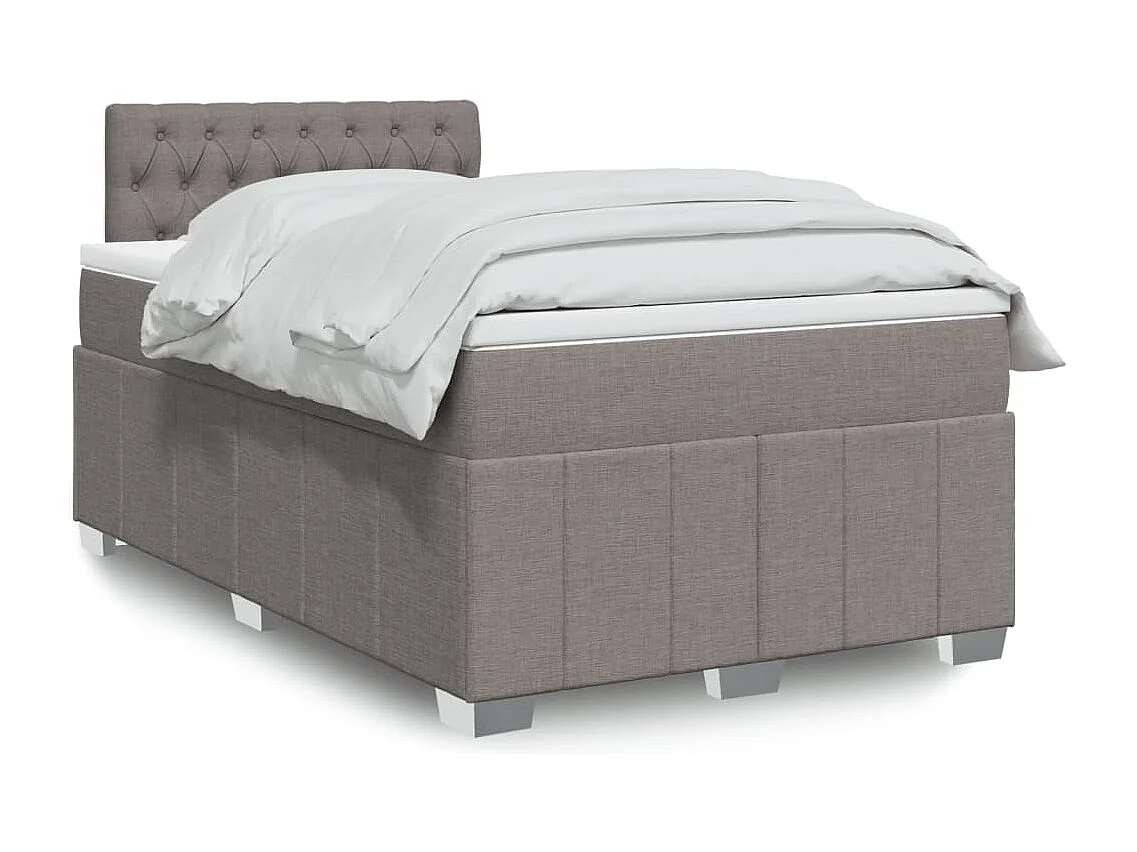 Boxspringbett mit Matratze Taupe 120x200 cm Stoff