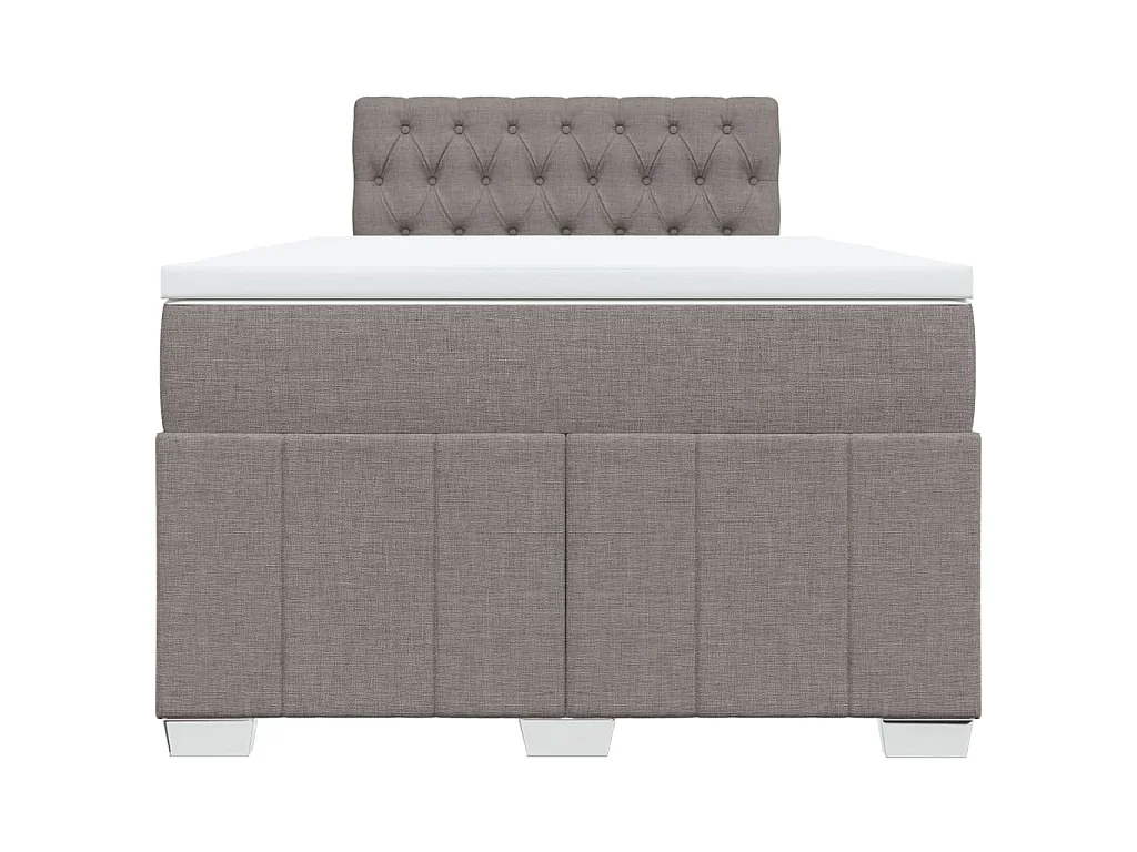 Boxspringbett mit Matratze Taupe 120x200 cm Stoff