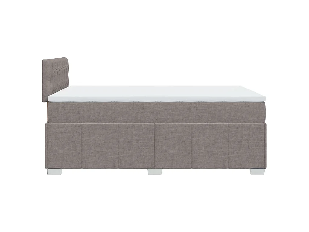 Boxspringbett mit Matratze Taupe 120x200 cm Stoff