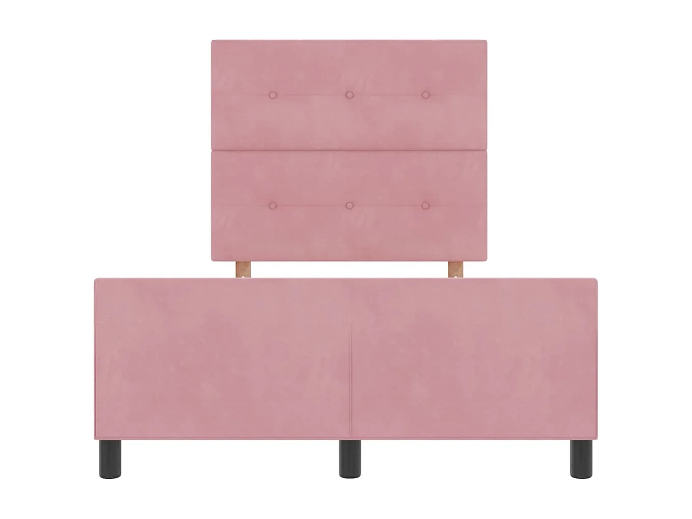 Cadre de lit avec tête de lit Rose 120 x 200 cm Velours