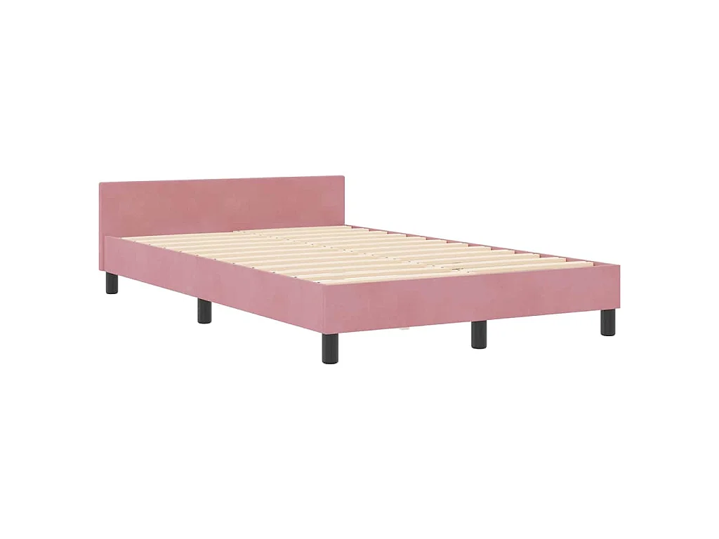Boxspringbed met hoofdeinde Roze 120 x 200 cm Fluweel