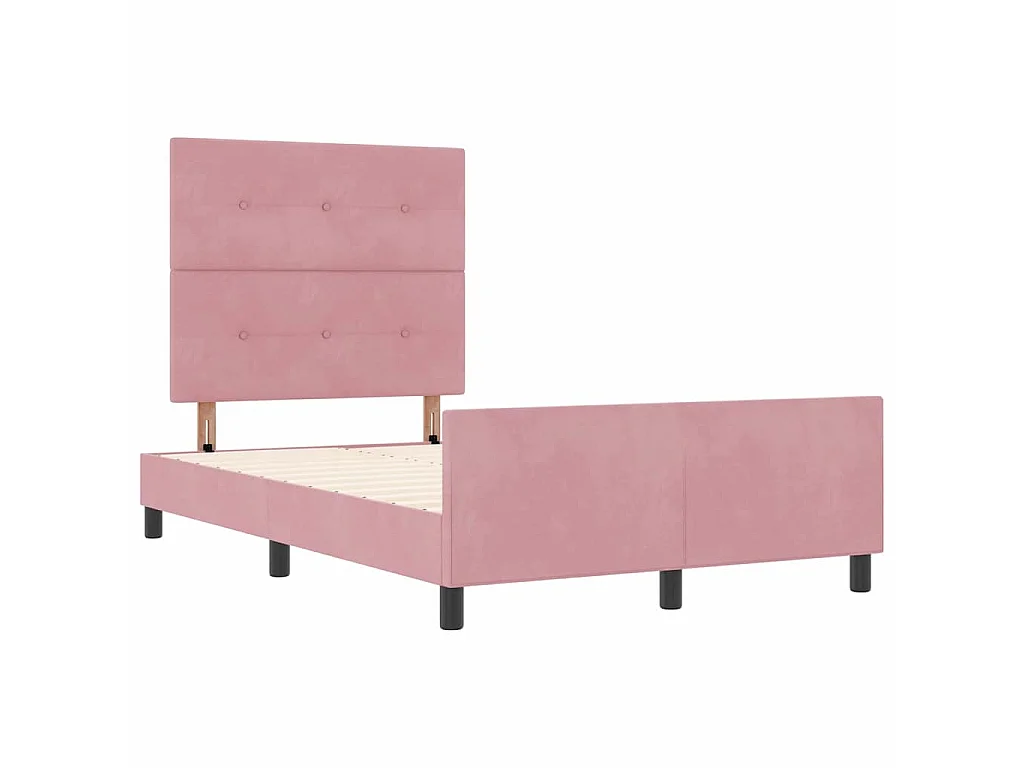 Boxspringbed met hoofdeinde Roze 120 x 200 cm Fluweel