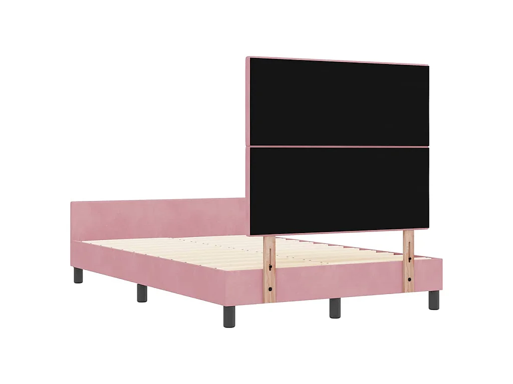 Boxspringbed met hoofdeinde Roze 120 x 200 cm Fluweel