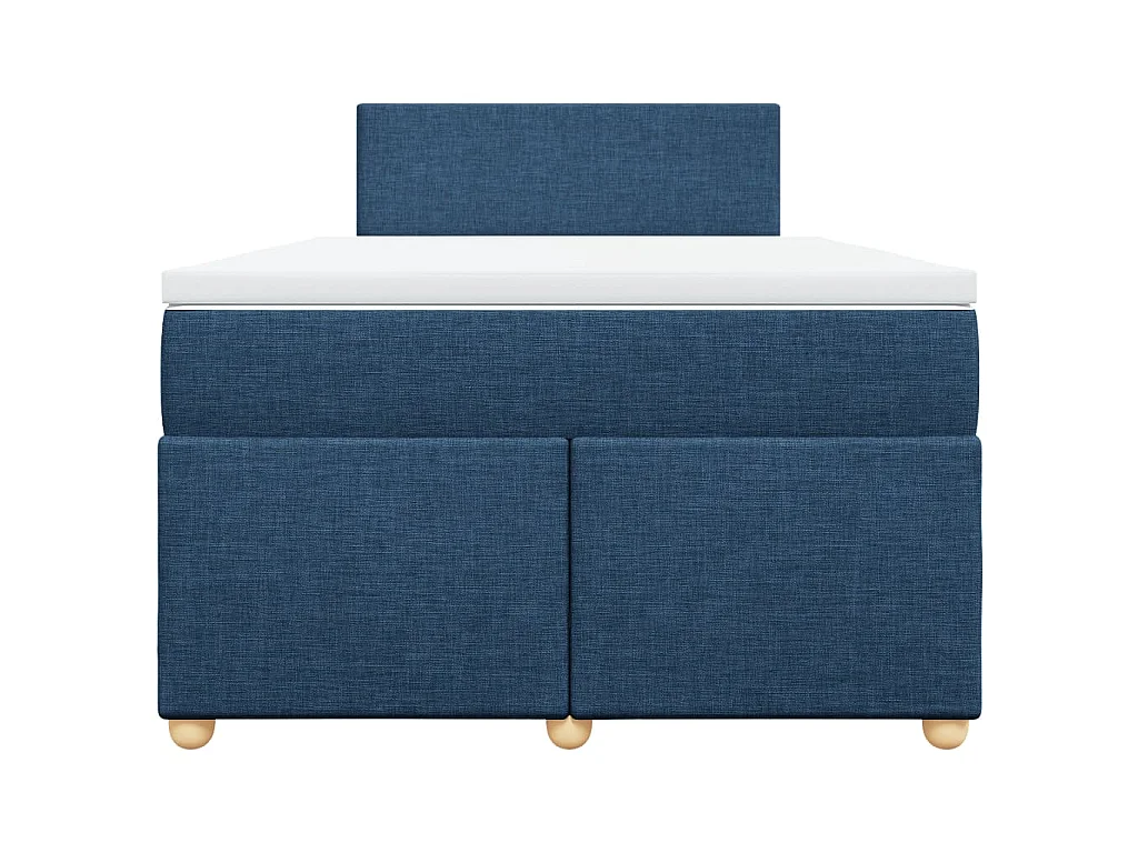 Boxspring met matras stof blauw 120x200 cm