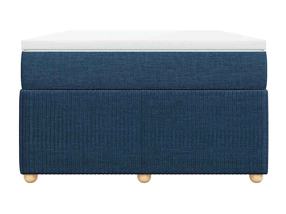 Cama boxspring com colchão 120x190 cm tecido azul
