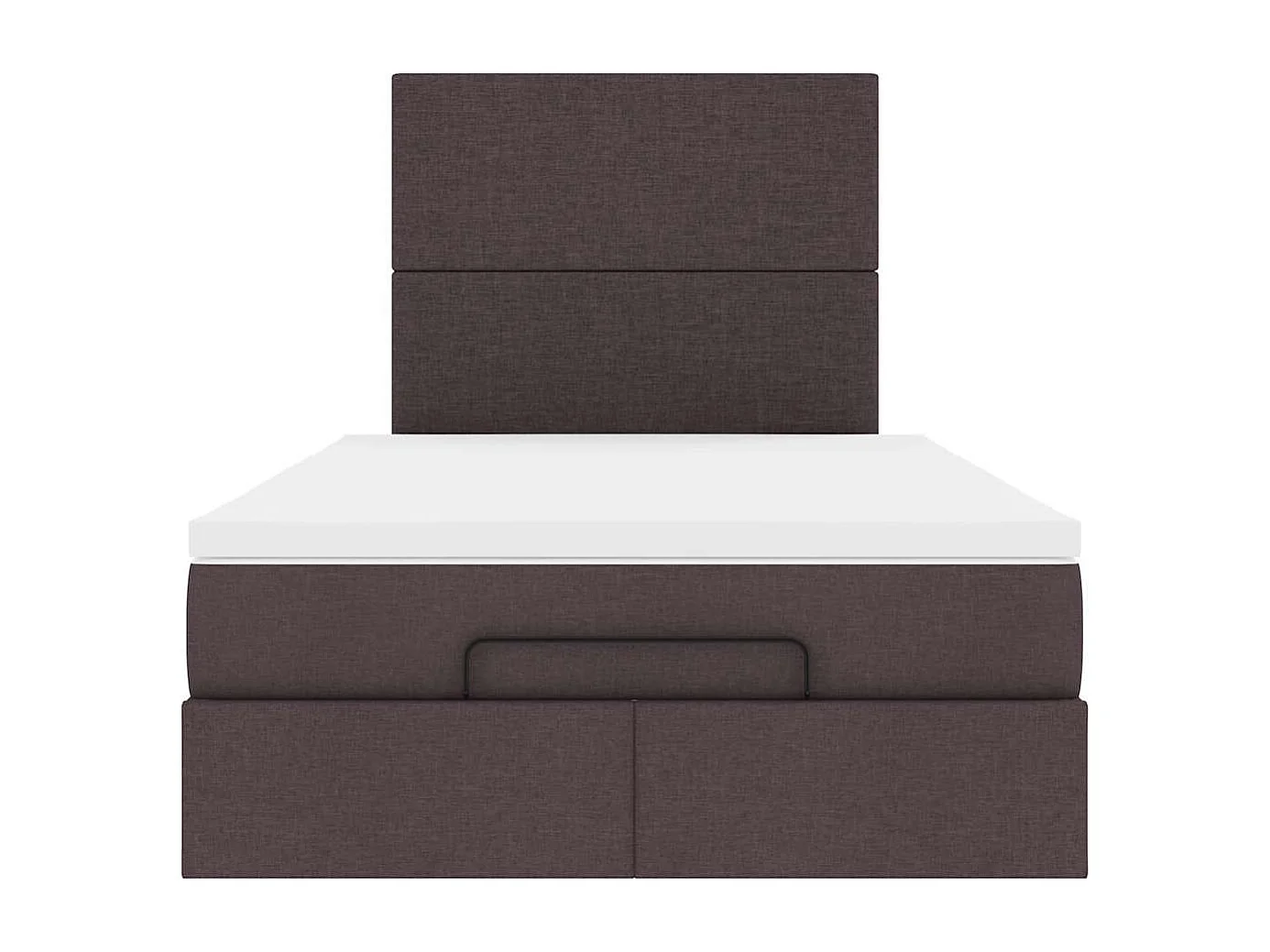 Ottoman bed met matras 120x190 cm stof donkerbruin