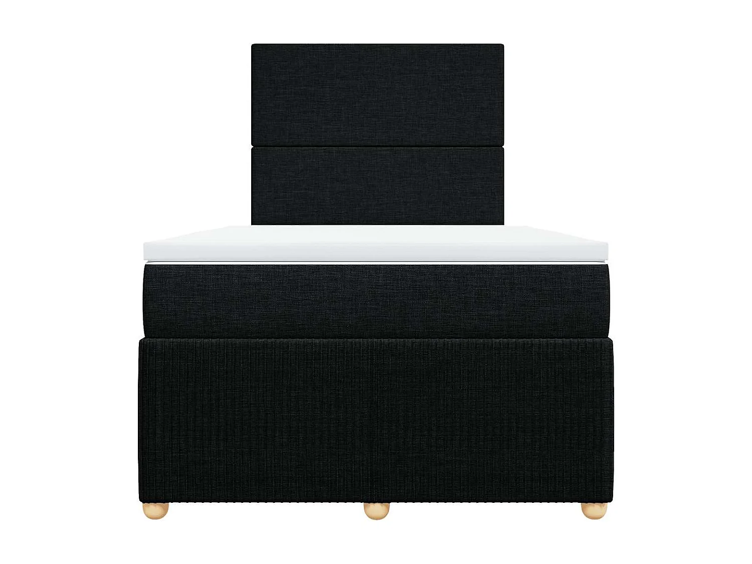 Boxspring met matras stof zwart 120x200 cm