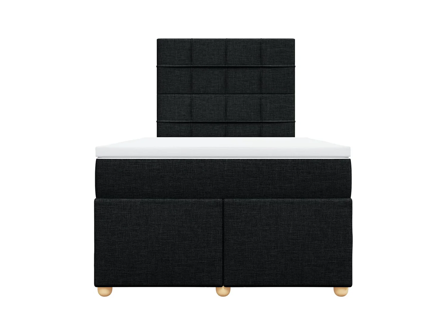 Boxspring met matras stof zwart 120x200 cm