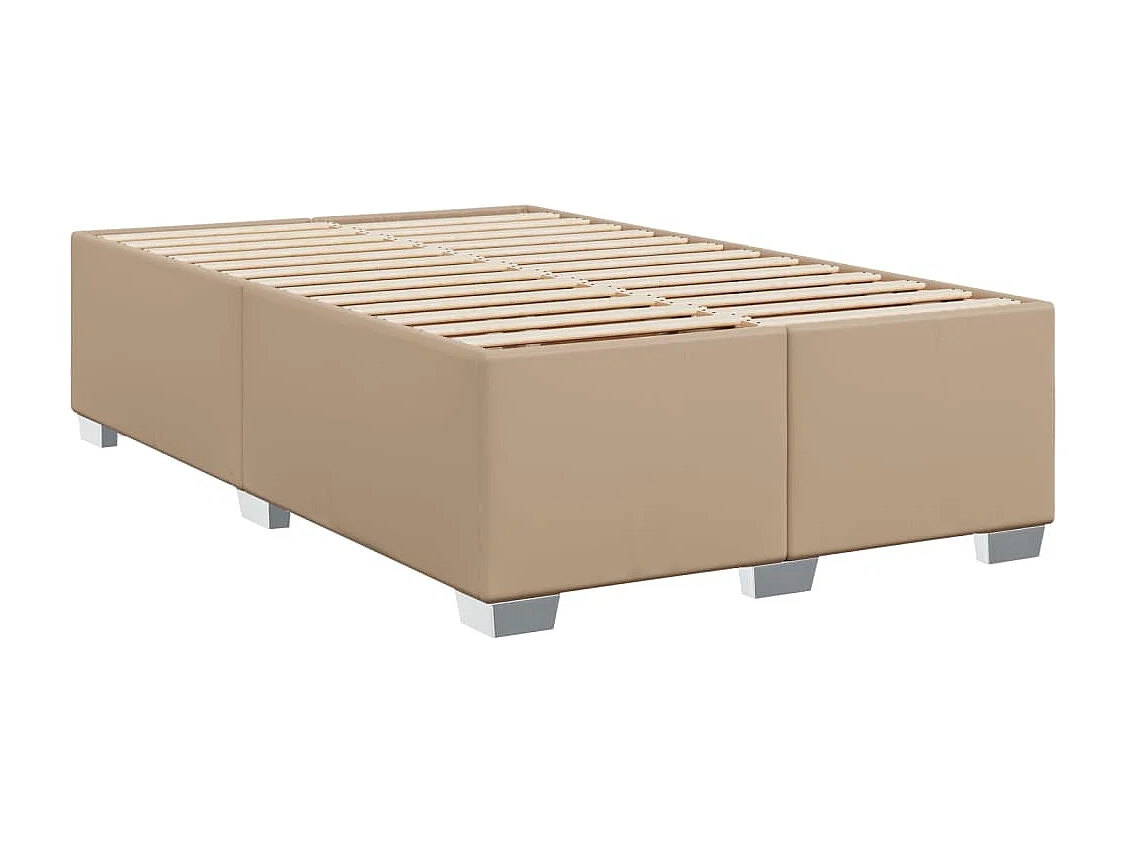 Sommier à lattes de lit avec matelas Cappuccino 120x200 cm