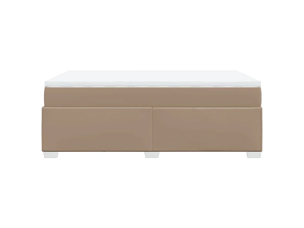 Boxspring met matras kunstleer cappuccinokleurig 120x200 cm