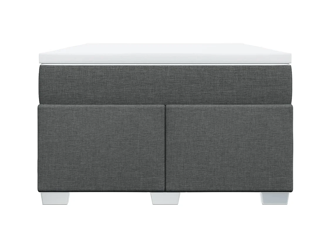 Boxspringbett mit Matratze Dunkelgrau 120x200 cm Stoff