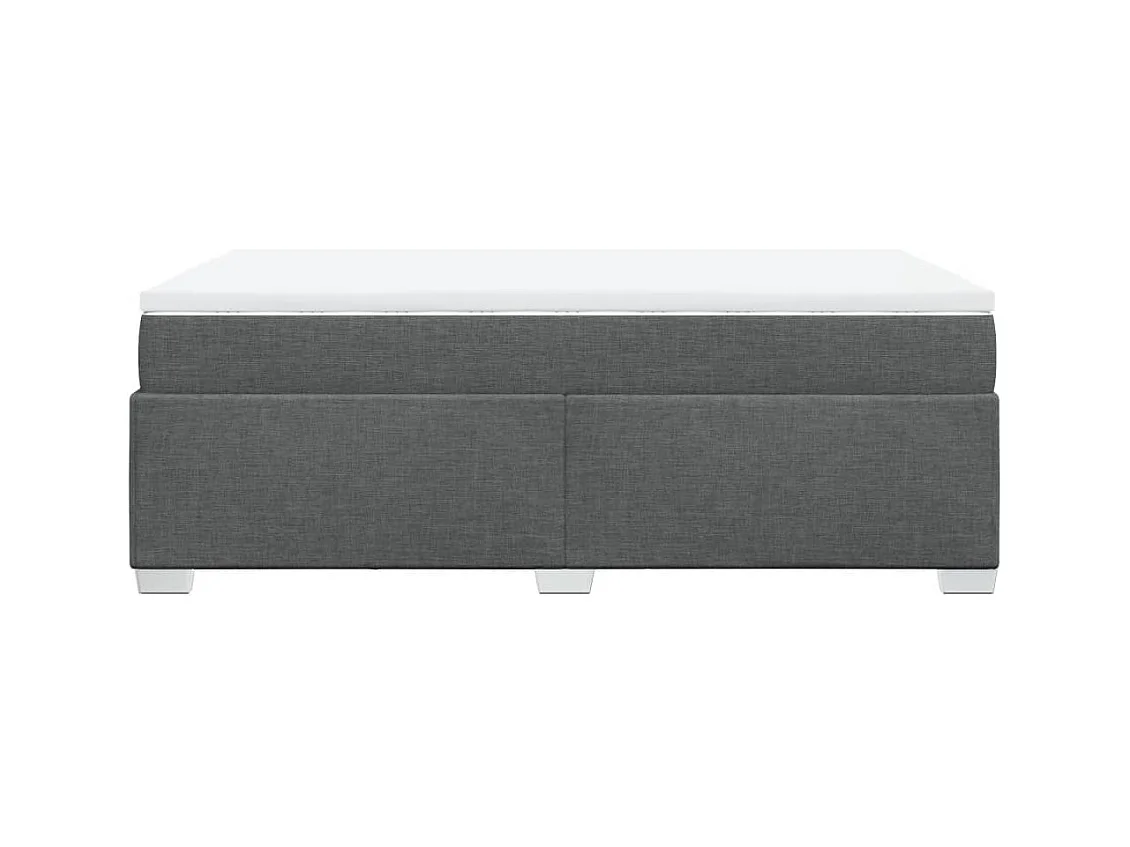 Boxspringbett mit Matratze Dunkelgrau 120x200 cm Stoff