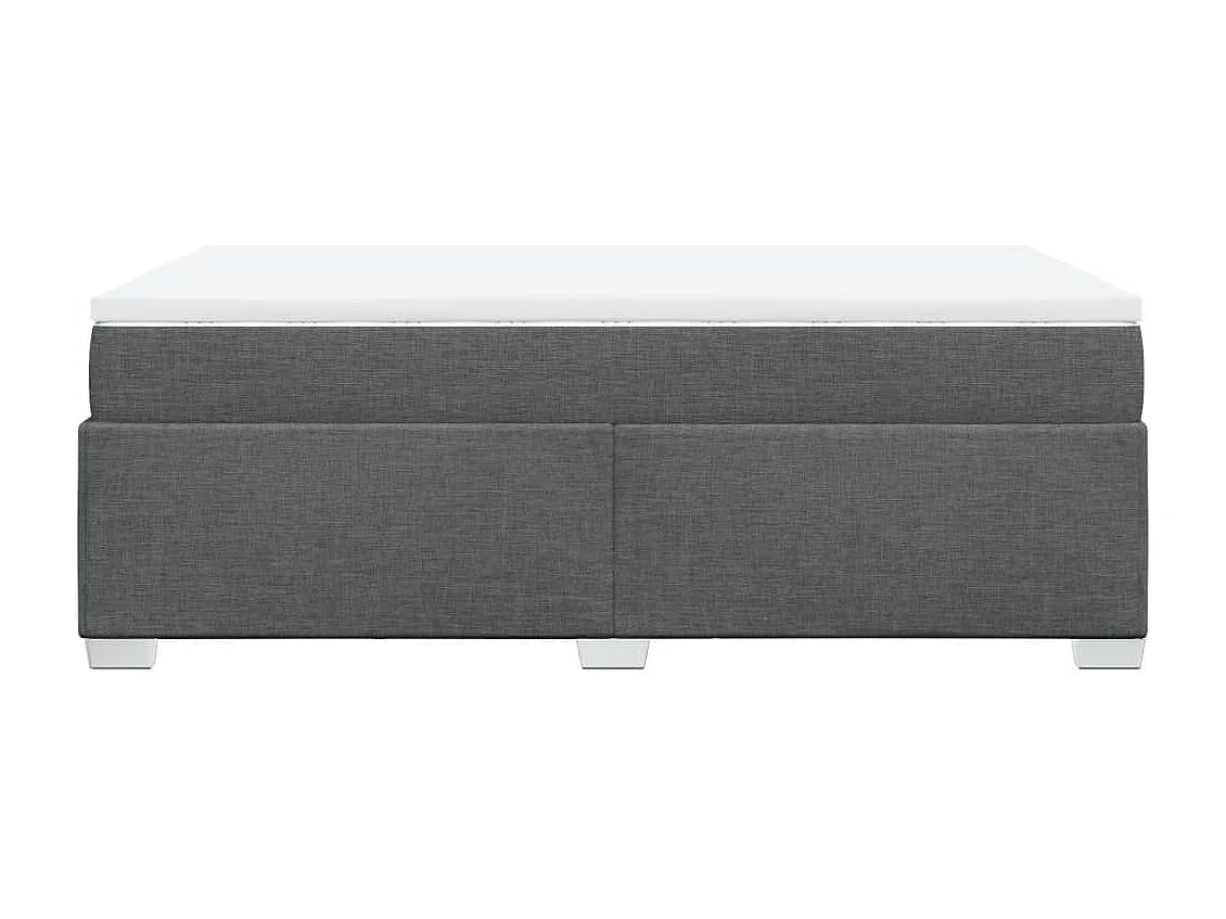 Boxspringbett mit Matratze Dunkelgrau 120x200 cm Stoff