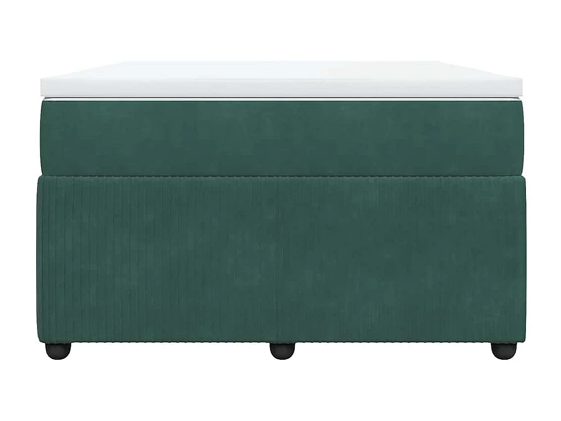 Sommier à lattes de lit et matelas Vert foncé 120x200cm Velours