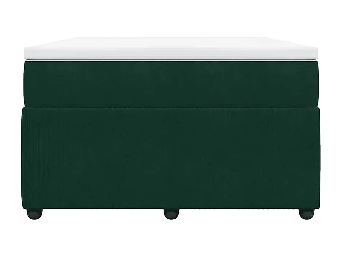 Sommier à lattes de lit et matelas Vert foncé 120x200cm Velours