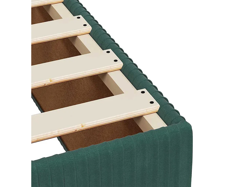 Cama box spring con colchón terciopelo verde oscuro 120x200 cm