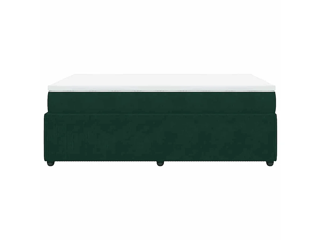Boxspring met matras fluweel donkergroen 120x200 cm