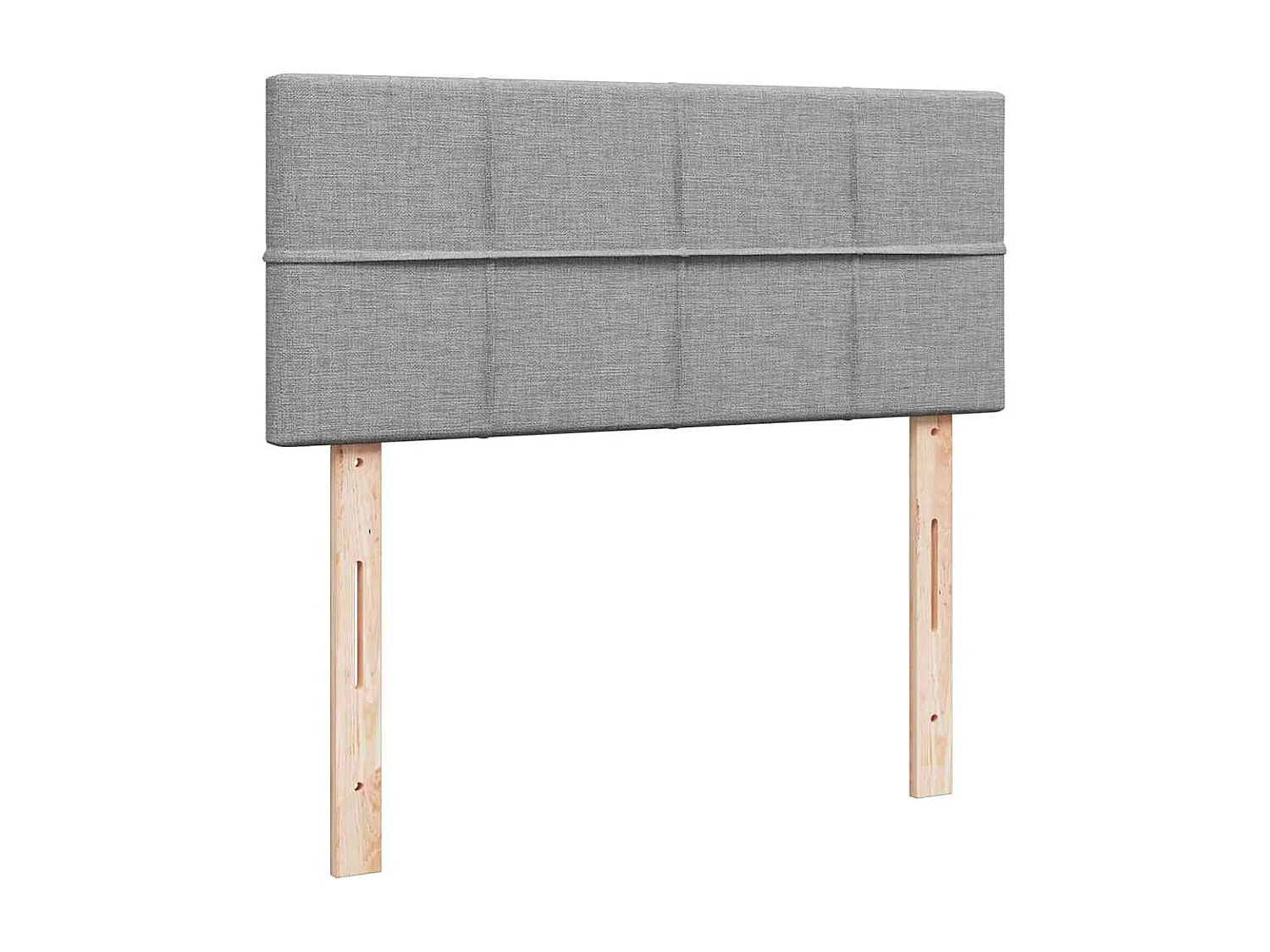 Pouf Letto con Materasso Grigio Chiaro 120x190 cm in Tessuto