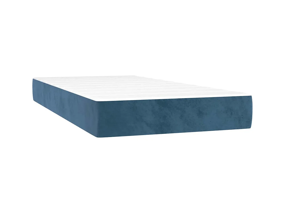 Sommier à lattes de lit avec matelas LED bleu foncé 120x190 cm