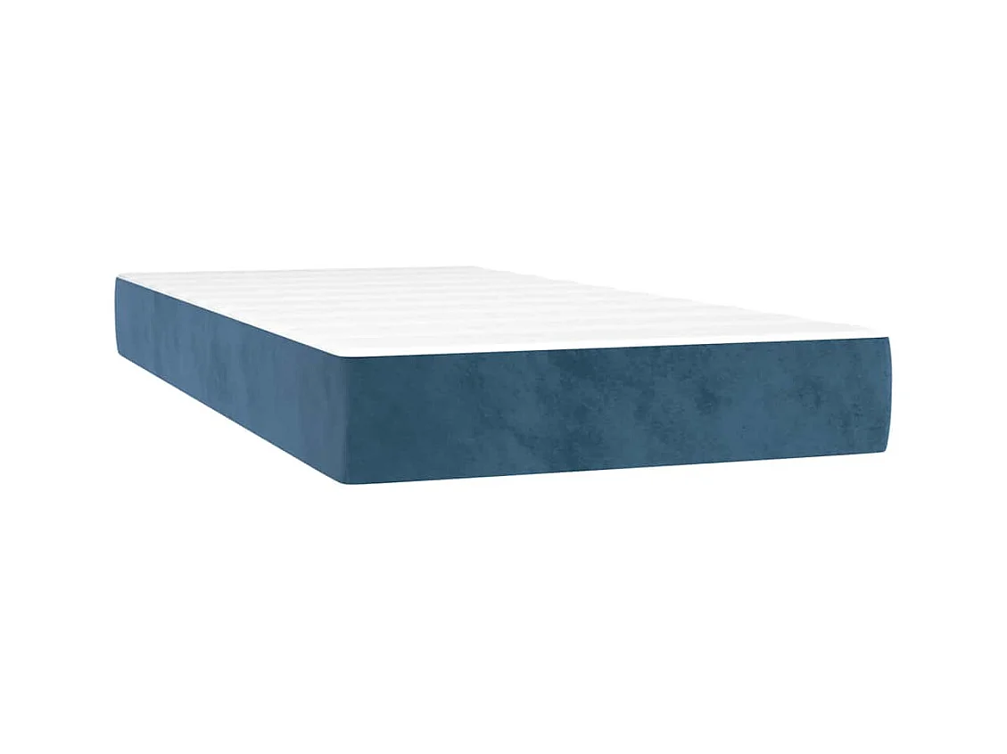 Sommier à lattes de lit avec matelas LED bleu foncé 120x190 cm