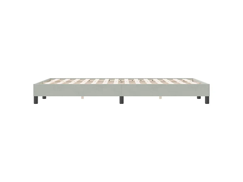 Estructura de cama sin colchón terciopelo gris claro 120x220 cm